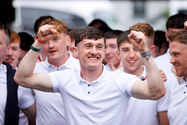2026 GAA All-Ireland Senior Football Champions Mayo Homecoming, Castlebar, Mayo 27 7 2026 Mayo s Jack Coyne during the homecoming Jack Coyne during the homecoming 27 7 2026  Copyright: xx ISS_5882
