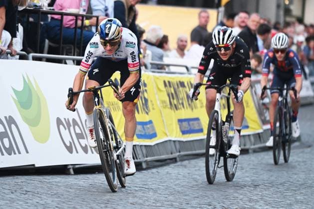Belgian Remco Evenepoel of Red Bull-BORA-hansgrohe pictured in action during the Natourcriterium Aalst cycling event, Monday 27 July 2026, in Aalst. The traditional criteriums are local showcases for which mainly cyclists who rode the Tour de France are invited. ELIASxROM  x182185591x