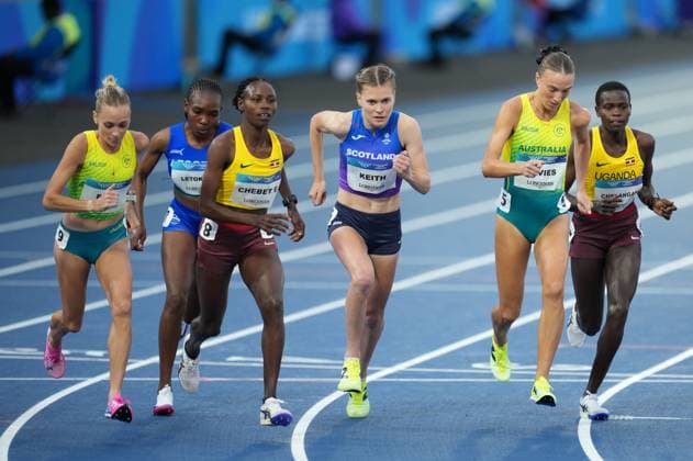 Megan Keith of Scotland runs in the Women s 10,000m Final. Glasgow 2026 Commonwealth Games, Day Five, Glasgow, Scotland, UK - 27 Jul 2026Glasgow Scotland United Kingdom  Copyright: xStuartxWallace Shutterstockx 17005519am