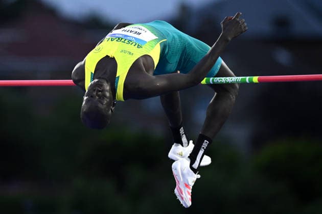 COM26 ATHLETICS, Yual Death of Australia during the Men™s High Jump Final during the Glasgow 2026 Commonwealth Games at Scotstoun Stadium in Glasgow, Scotland, Monday, July 27, 2026. ( NO ARCHIVING, EDITORIAL USE ONLY Glasgow United Kingdom  Copyright: xJOELxCARRETTx 20260728173571117164