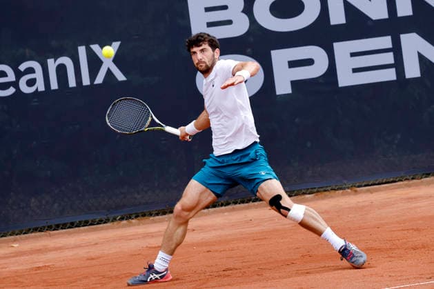 Tennisspieler Buvaysar Gadamauri (BEL) im Sechzehntelfinale bei den Bonn Open 2026 (auch: ATP, Tennis Herren Challenger Bonn). Die Bonn Open sind Teil der ATP Challenger Tour und werden im Freien auf Sand ausgetragen. Bonn, 27.07.2026 NRW Deutschland *** Tennis player Buvaysar Gadamauri (BEL) advances to the round of 32 at the 2026 Bonn Open, also known as the ATP Challenger Bonn. The Bonn Open is part of the ATP Challenger Tour and is played outdoors on clay. Bonn, July 27, 2026, North Rhine-Westphalia, Germany Copyright: xChristophxHardtx