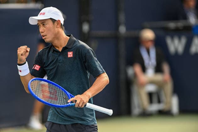 July 27, 2026, Washington, D.C, U.S: KEI NISHIKORI celebrates during his match against Juncheng Shang at the Rock Creek Tennis Center. Washington U.S - ZUMAg196 20260727_zap_g196_019 Copyright: xKylexGustafsonx