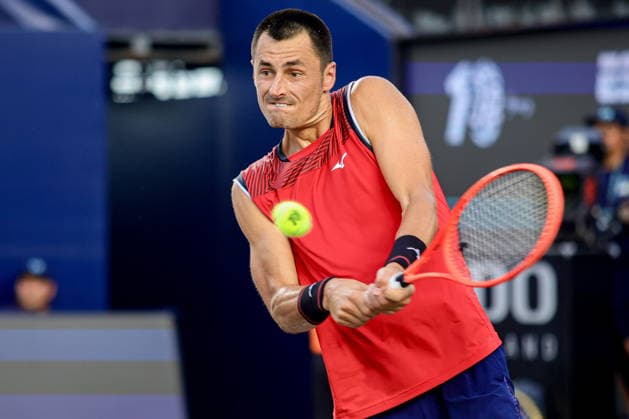 Mifel Tennis Open in Mexico Bernard Tomic of Australia in action against Alex Hernandez of Mexico during the Mifel Tennis Open by Telcel Oppo round of 32 match in Los Cabos, Baja California Sur, Mexico, 27 July 2026. LOS CABOS Mexico  Copyright: xJORGExREYESx