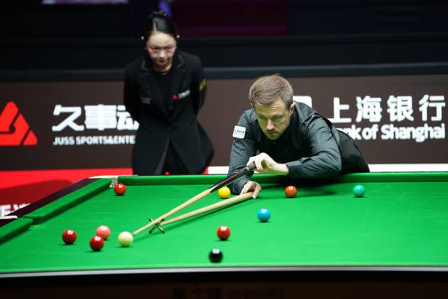 SHANGHAI, CHINA - JULY 28: Jack Lisowski of England plays a shot in the first round match against Zhang Anda of China on day 2 of the Shanghai Masters 2026 at Luwan Gymnasium on July 28, 2026 in Shanghai, China.  Copyright: xTaixChengzhex 111656812496