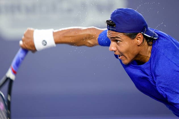 Mifel Tennis Open in Mexico epaselect Alex Hernandez of Mexico in action against Bernard Tomic of Australia during the Mifel Tennis Open by Telcel Oppo round of 32 match in Los Cabos, Baja California Sur, Mexico, 27 July 2026. LOS CABOS Mexico  Copyright: xJORGExREYESx