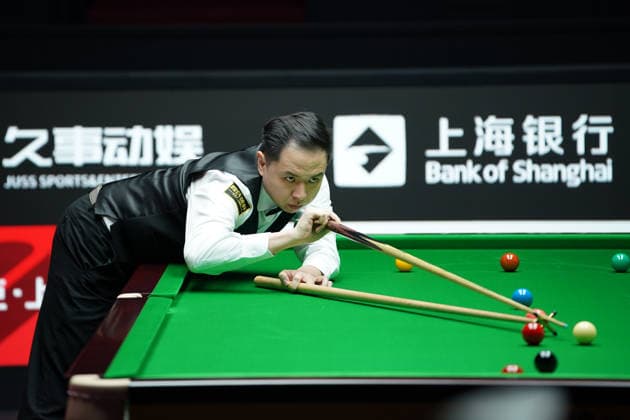 SHANGHAI, CHINA - JULY 28: Xiao Guodong of China plays a shot in the second round match against Neil Robertson of Australia on day 2 of the Shanghai Masters 2026 at Luwan Gymnasium on July 28, 2026 in Shanghai, China.  Copyright: xTaixChengzhex 111656838631