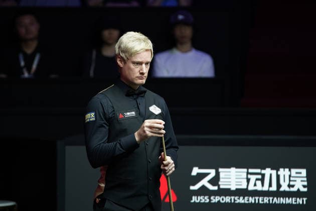 SHANGHAI, CHINA - JULY 28: Neil Robertson of Australia chalks the cue in the second round match against Xiao Guodong of China on day 2 of the Shanghai Masters 2026 at Luwan Gymnasium on July 28, 2026 in Shanghai, China.  Copyright: xTaixChengzhex 111656838624