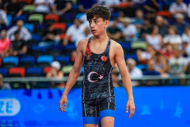 U17, U 17 Wrestling World Championships 45kg GR - Kerem Derman (TUR) *** U17 Wrestling World Championships, 45 kg Greco-Roman, Kerem Derman (TUR) Copyright: xUnitedxWorldxWrestlingx xAmirrezx UWW-U17-WC-BAKU-2026