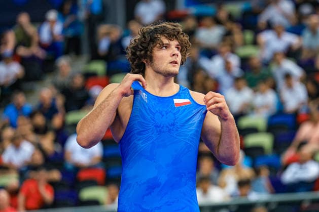 U17, U 17 Wrestling World Championships 92kg GR - Tomasz Mital (POL) *** U17 Wrestling World Championships, 92 kg Greco-Roman: Tomasz Mital (POL) Copyright: xUnitedxWorldxWrestlingx xAmirrezx UWW-U17-WC-BAKU-2026