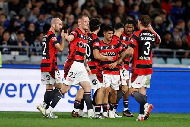 SOCCER CHELSEA WANDERERS, Aydan Hammond celebrates the Wanderers second goal during the Sydney Super Cup match between Chelsea FC and the Western Sydney Wanderers FC at Accor Stadium in Sydney, Tuesday, July 28, 2026. ( NO ARCHIVING, EDITORIAL USE ONLY SYDNEY NEW SOUTH WALES AUSTRALIA  Copyright: xMARKxEVANSx 20260728188546205822