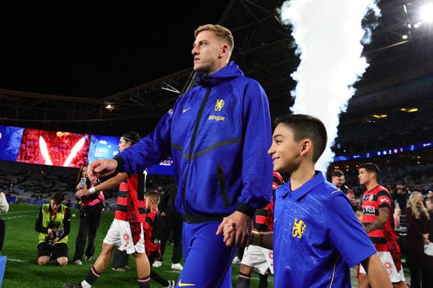 Liam Delap of Chelsea during the match between Chelsea F.C. and Western Sydney Wanderers, Sydney Super Cup friendly at Accor Stadium, Sydney on 28 July 2026. Copyright: xPeterxDovganx 45290144