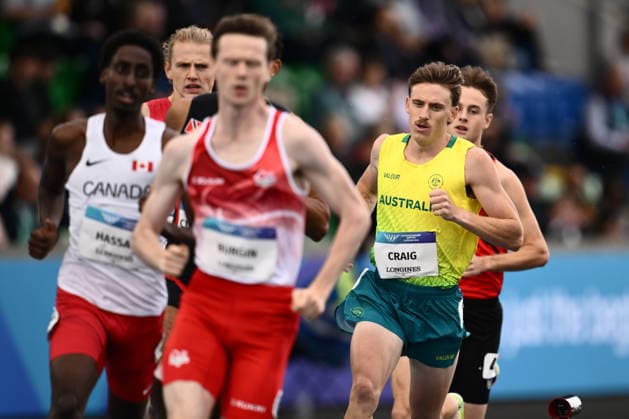 COM26 ATHLETICS, Peyton Craig of Australia competes in the Men s Men s 800m Heats during the Glasgow 2026 Commonwealth Games at Scotstoun Stadium in Glasgow, Scotland, Tuesday, July 28, 2026. ( NO ARCHIVING, EDITORIAL USE ONLY Glasgow United Kingdom  Copyright: xJOELxCARRETTx 20260728123466593231