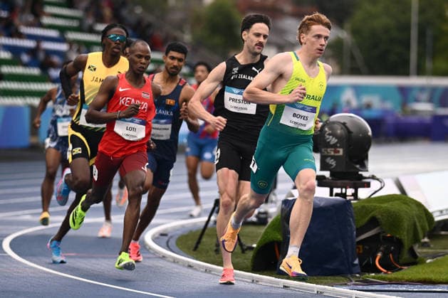 COM26 ATHLETICS, Luke Boyes of Australia competes in the Men s Men s 800m Heats during the Glasgow 2026 Commonwealth Games at Scotstoun Stadium in Glasgow, Scotland, Tuesday, July 28, 2026. ( NO ARCHIVING, EDITORIAL USE ONLY Glasgow United Kingdom  Copyright: xJOELxCARRETTx 20260728144835107684