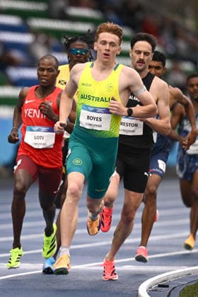 COM26 ATHLETICS, Luke Boyes of Australia competes in the Men s Men s 800m Heats during the Glasgow 2026 Commonwealth Games at Scotstoun Stadium in Glasgow, Scotland, Tuesday, July 28, 2026. ( NO ARCHIVING, EDITORIAL USE ONLY Glasgow United Kingdom  Copyright: xJOELxCARRETTx 20260728185410327396