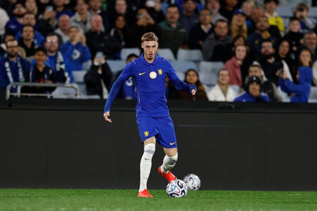 SOCCER CHELSEA WANDERERS, Cole Palmer of Chelsea controls the ball during of the Sydney Super Cup match between Chelsea FC and the Western Sydney Wanderers FC at Accor Stadium in Sydney, Tuesday, July 28, 2026. ( NO ARCHIVING, EDITORIAL USE ONLY SYDNEY NEW SOUTH WALES AUSTRALIA  Copyright: xMARKxEVANSx 20260728182208036519