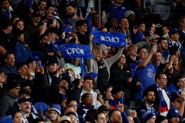 SOCCER CHELSEA WANDERERS, Chelsea fans cheer during of the Sydney Super Cup match between Chelsea FC and the Western Sydney Wanderers FC at Accor Stadium in Sydney, Tuesday, July 28, 2026. ( NO ARCHIVING, EDITORIAL USE ONLY SYDNEY NEW SOUTH WALES AUSTRALIA  Copyright: xMARKxEVANSx 20260728190688829453