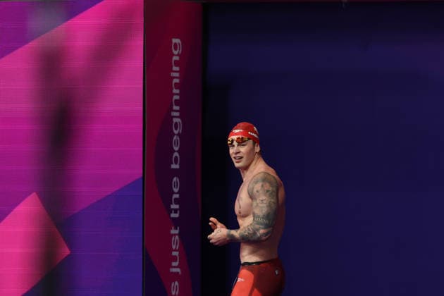 July 27, 2026, Glasgow, Scotland, Great Britain: ADAM RAMSAY-PEATY of England reacts to his third place in the Swimming Men s 50m Breaststroke Final of the Commonwealth Games Glasgow 2026 at the Tollcross International Swimming Centre in Glasgow, Scotland. Glasgow Great Britain - ZUMAc179 20260727_zep_c179_345 Copyright: xMickaelxChavetx