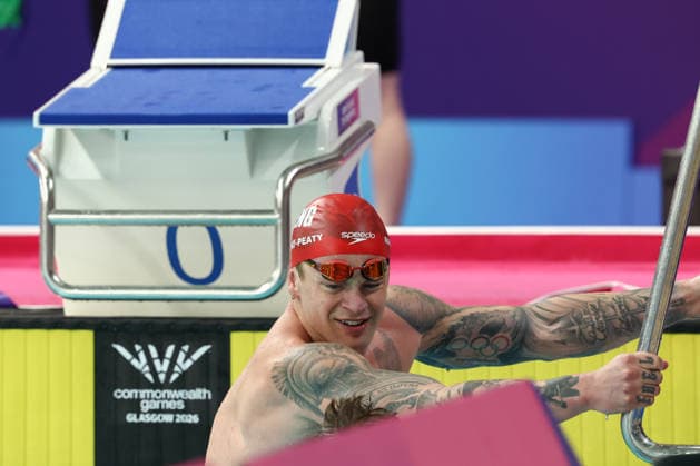 July 27, 2026, Glasgow, Scotland, Great Britain: ADAM RAMSAY-PEATY of England reacts to his third place in the Swimming Men s 50m Breaststroke Final of the Commonwealth Games Glasgow 2026 at the Tollcross International Swimming Centre in Glasgow, Scotland. Commowealth Games 2026: Swimming  - ZUMAc179 20260727_zep_c179_347 Copyright: xMickaelxChavetx