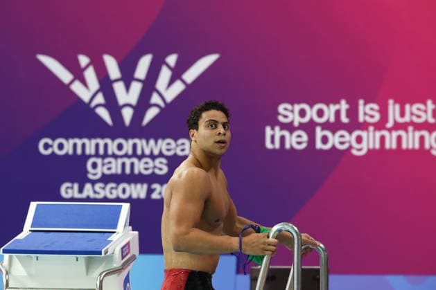 July 27, 2026, Glasgow, Scotland, Great Britain: MICHAEL HOULIE of South Africa reacts to his second place in the Swimming Men s 50m Breaststroke Final of the Commonwealth Games Glasgow 2026 at the Tollcross International Swimming Centre in Glasgow, Scotland. Commowealth Games 2026: Swimming  - ZUMAc179 20260727_zep_c179_350 Copyright: xMickaelxChavetx