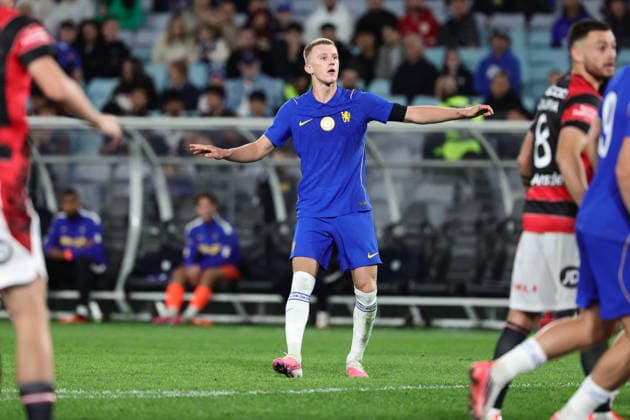 Reggie Watson of Chelsea takes a free kick during the match between Chelsea F.C. and Western Sydney Wanderers, Sydney Super Cup friendly at Accor Stadium, Sydney on 28 July 2026. Copyright: xPeterxDovganx 45290161