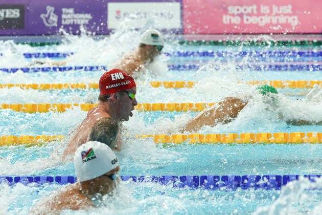July 27, 2026, Glasgow, Scotland, Great Britain: ADAM RAMSAY-PEATY of England in the Swimming Men s 50m Breaststroke Final of the Commonwealth Games Glasgow 2026 at the Tollcross International Swimming Centre in Glasgow, Scotland. Commowealth Games 2026: Swimming  - ZUMAc179 20260727_zep_c179_374 Copyright: xMickaelxChavetx