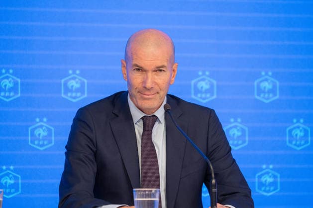 press conference, PK, Pressekonferenz to present Zinedine Zidane as the new coach of France Football national team, Nationalteam - Paris AJ Former French international football player Zinedine Zidane during a press conference to present him as the new head coach of France national football team at the French Football Federation headquarters (FFF) in Paris, France on July 28, 2026. The former France playmaker, who won the 1998 World Cup and the 2000 European Championship, EM, Europameisterschaft as a player, has been appointed head coach of the French national team, succeeding Didier Deschamps, the French Football Federation (FFF) announced. Zidane takes over from his former teammate Deschamps, who had been in charge since 2012; Deschamps tenure ended with a fourth-place finish at the 2026 World Cup, following a title win in 2018 and a final appearance in 2022. Photo by Alexis Jumeau ABACAPRESS.COM Paris France  Copyright: xJumeauxAlexis ABACAx