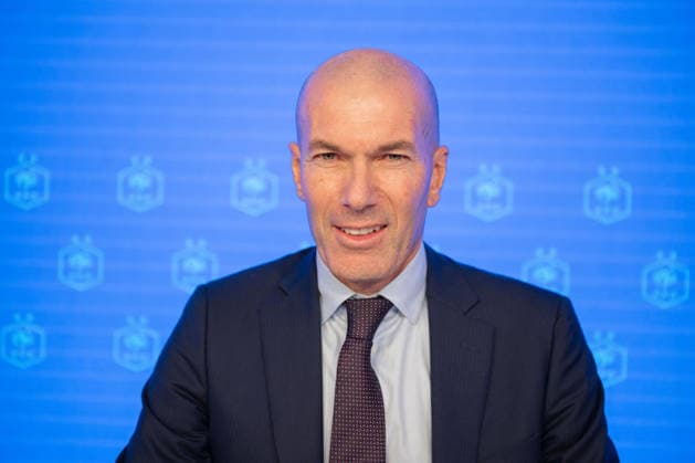 press conference, PK, Pressekonferenz to present Zinedine Zidane as the new coach of France Football national team, Nationalteam - Paris AJ Former French international football player Zinedine Zidane during a press conference to present him as the new head coach of France national football team at the French Football Federation headquarters (FFF) in Paris, France on July 28, 2026. The former France playmaker, who won the 1998 World Cup and the 2000 European Championship, EM, Europameisterschaft as a player, has been appointed head coach of the French national team, succeeding Didier Deschamps, the French Football Federation (FFF) announced. Zidane takes over from his former teammate Deschamps, who had been in charge since 2012; Deschamps tenure ended with a fourth-place finish at the 2026 World Cup, following a title win in 2018 and a final appearance in 2022. Photo by Alexis Jumeau ABACAPRESS.COM Paris France  Copyright: xJumeauxAlexis ABACAx