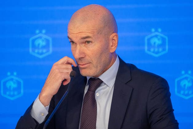 press conference, PK, Pressekonferenz to present Zinedine Zidane as the new coach of France Football national team, Nationalteam - Paris AJ Former French international football player Zinedine Zidane during a press conference to present him as the new head coach of France national football team at the French Football Federation headquarters (FFF) in Paris, France on July 28, 2026. The former France playmaker, who won the 1998 World Cup and the 2000 European Championship, EM, Europameisterschaft as a player, has been appointed head coach of the French national team, succeeding Didier Deschamps, the French Football Federation (FFF) announced. Zidane takes over from his former teammate Deschamps, who had been in charge since 2012; Deschamps tenure ended with a fourth-place finish at the 2026 World Cup, following a title win in 2018 and a final appearance in 2022. Photo by Alexis Jumeau ABACAPRESS.COM Paris France  Copyright: xJumeauxAlexis ABACAx