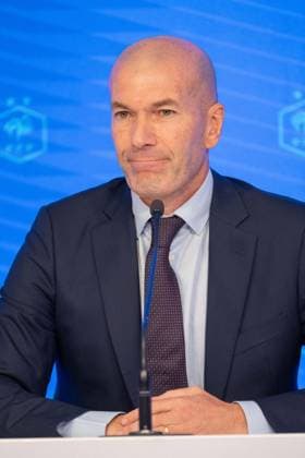 press conference, PK, Pressekonferenz to present Zinedine Zidane as the new coach of France Football national team, Nationalteam - Paris AJ Former French international football player Zinedine Zidane during a press conference to present him as the new head coach of France national football team at the French Football Federation headquarters (FFF) in Paris, France on July 28, 2026. The former France playmaker, who won the 1998 World Cup and the 2000 European Championship, EM, Europameisterschaft as a player, has been appointed head coach of the French national team, succeeding Didier Deschamps, the French Football Federation (FFF) announced. Zidane takes over from his former teammate Deschamps, who had been in charge since 2012; Deschamps tenure ended with a fourth-place finish at the 2026 World Cup, following a title win in 2018 and a final appearance in 2022. Photo by Alexis Jumeau ABACAPRESS.COM Paris France  Copyright: xJumeauxAlexis ABACAx