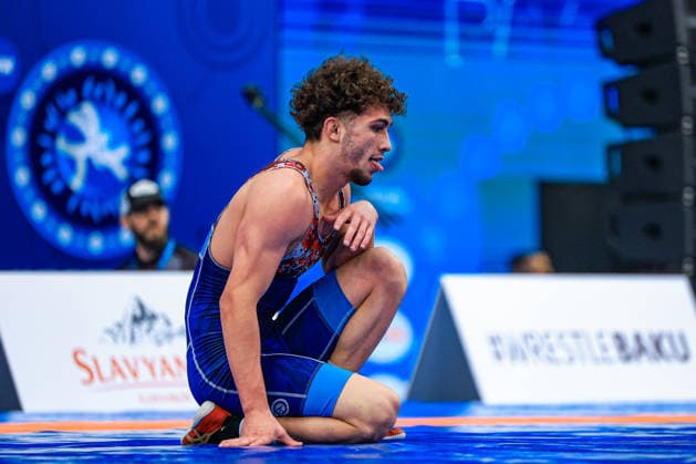 U17, U 17 Wrestling World Championships 60kg GR - Osman Ege Ozdemir (TUR) *** U17 Wrestling World Championships, 60 kg, Greco-Roman: Osman Ege Ozdemir (TUR) Copyright: xUnitedxWorldxWrestlingx xAmirrezx UWW-U17-WC-BAKU-2026