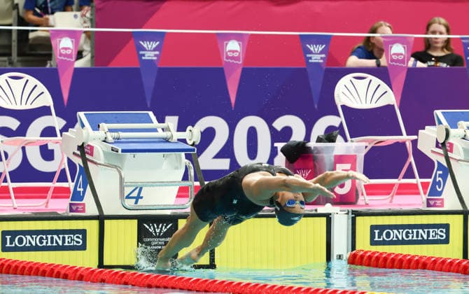 July 27, 2026, Glasgow, Scotland, Great Britain: KYLIE MASSE of Canada in the Women s 50m Backstroke Semi Final of the Commonwealth Games Glasgow 2026 at the Tollcross International Swimming Centre in Glasgow, Scotland. Commowealth Games 2026: Swimming  - ZUMAc179 20260727_zep_c179_408 Copyright: xMickaelxChavetx