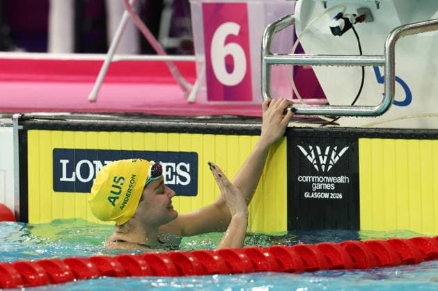 July 27, 2026, Glasgow, Scotland, Great Britain: IONA ALEXANDRA ANDERSON of Australia reacts to her win in the Women s 50m Backstroke Semi Final 1 of the Commonwealth Games Glasgow 2026 at the Tollcross International Swimming Centre in Glasgow, Scotland. Commowealth Games 2026: Swimming  - ZUMAc179 20260727_zep_c179_412 Copyright: xMickaelxChavetx