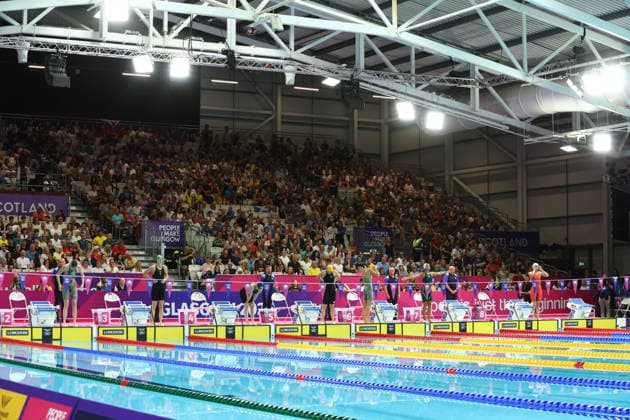 July 27, 2026, Glasgow, Scotland, Great Britain: Women s 50m Backstroke Semi Final 1 is under way at the Commonwealth Games Glasgow 2026 at the Tollcross International Swimming Centre in Glasgow, Scotland. Commowealth Games 2026: Swimming  - ZUMAc179 20260727_zep_c179_421 Copyright: xMickaelxChavetx