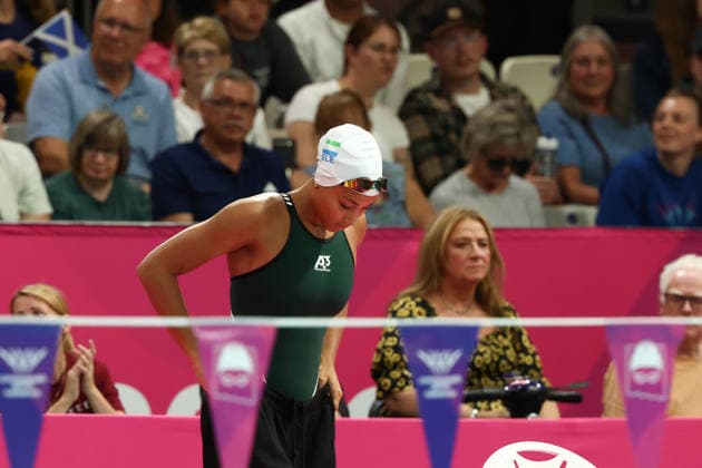 July 27, 2026, Glasgow, Scotland, Great Britain: HALLE HARRIS of Seychelles in the Women s 50m Backstroke Semi Final of the Commonwealth Games Glasgow 2026 at the Tollcross International Swimming Centre in Glasgow, Scotland. Commowealth Games 2026: Swimming  - ZUMAc179 20260727_zep_c179_422 Copyright: xMickaelxChavetx