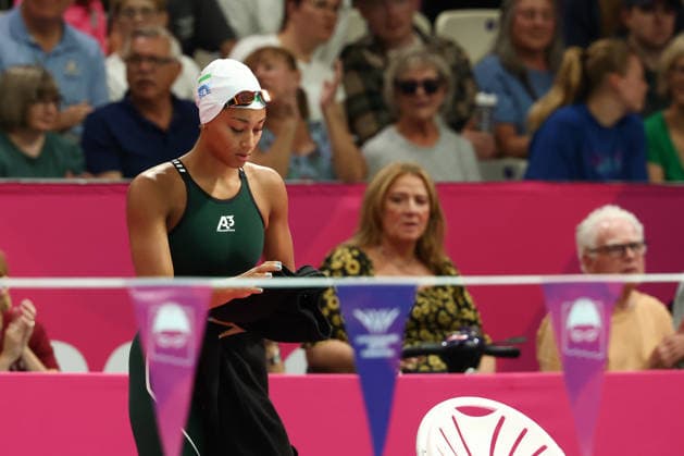 July 27, 2026, Glasgow, Scotland, Great Britain: HALLE HARRIS of Seychelles in the Women s 50m Backstroke Semi Final of the Commonwealth Games Glasgow 2026 at the Tollcross International Swimming Centre in Glasgow, Scotland. Glasgow Great Britain - ZUMAc179 20260727_zep_c179_420 Copyright: xMickaelxChavetx