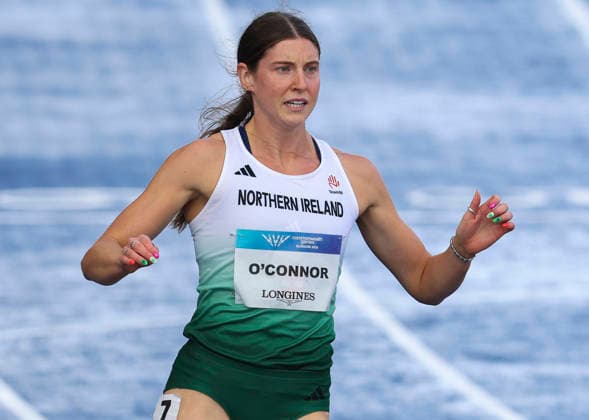 2026 Commonwealth Games, EDF Scotstoun Stadium, Glasgow, Scotland 28 7 2026 Modern Heptathlon 100m Hurdles Heat 2 Katherine O Connor of Team Northern Ireland after finishing third Katherine O Connor after finishing third 28 7 2026  Copyright: xx KateOconnor004