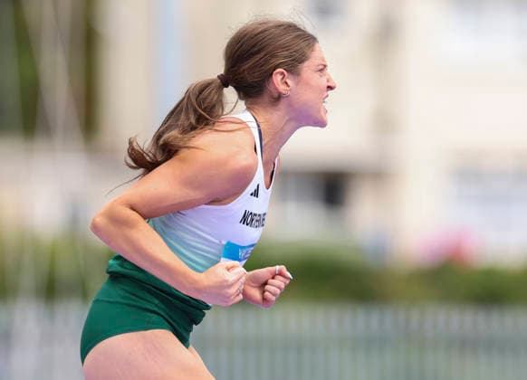 2026 Commonwealth Games, EDF Scotstoun Stadium, Glasgow, Scotland 28 7 2026 Modern Heptathlon High Jump Katherine O Connor of Team Northern Ireland celebrates during the event Katherine O Connor celebrates during the event 28 7 2026  Copyright: xx KateOconnor016