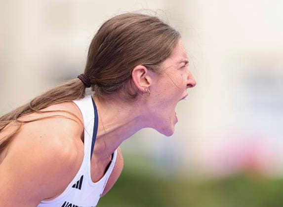 2026 Commonwealth Games, EDF Scotstoun Stadium, Glasgow, Scotland 28 7 2026 Modern Heptathlon High Jump Katherine O Connor of Team Northern Ireland celebrates during the event Katherine O Connor celebrates during the event 28 7 2026  Copyright: xx KateOconnor017