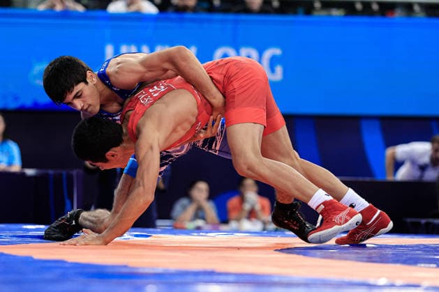U17, U 17 Wrestling World Championships 51kg GR - Abdurrahman Huseynli (AZE) df. Gevorg Harutyunyan (ARM) *** U17 Wrestling World Championships, 51 kg Greco-Roman: Abdurrahman Huseynli (AZE) defeated Gevorg Harutyunyan (ARM) Copyright: xKostadinxAndonovx UWW-U17-WC-BAKU-2026
