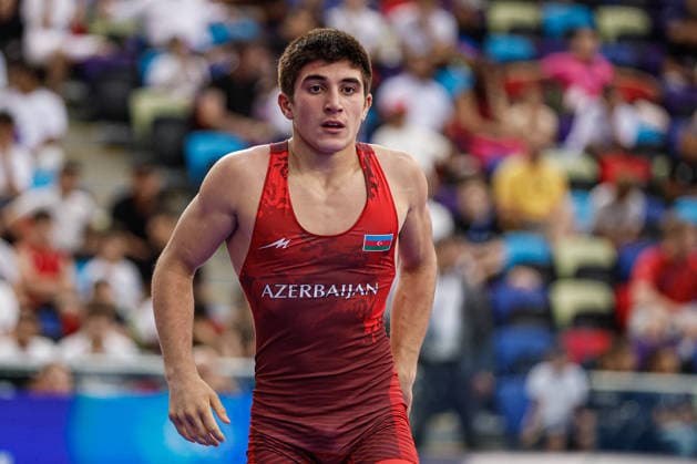 U17, U 17 Wrestling World Championships 60kg GR - Elmir Charkazov (AZE) *** U17 Wrestling World Championships, 60 kg Greco-Roman, Elmir Charkazov (AZE) Copyright: xKostadinxAndonovx UWW-U17-WC-BAKU-2026