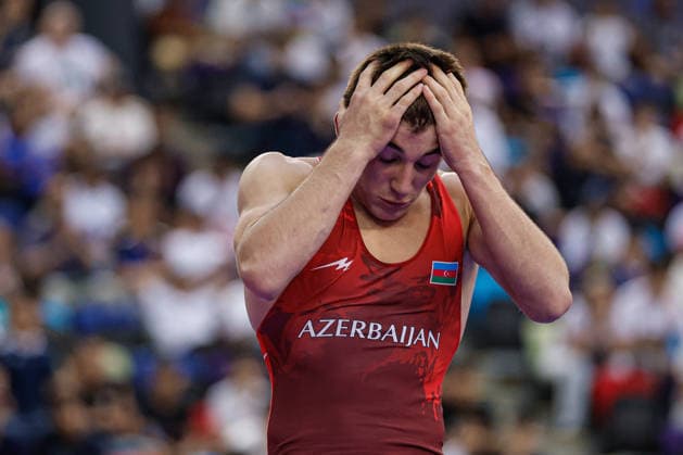 U17, U 17 Wrestling World Championships 60kg GR - Elmir Charkazov (AZE) *** U17 Wrestling World Championships, 60 kg Greco-Roman, Elmir Charkazov (AZE) Copyright: xKostadinxAndonovx UWW-U17-WC-BAKU-2026
