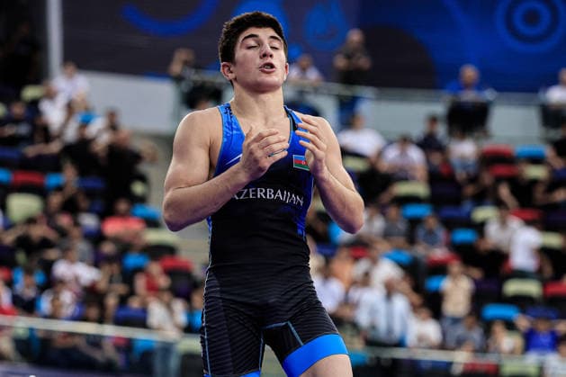 U17, U 17 Wrestling World Championships 60kg GR - Elmir Charkazov (AZE) *** U17 Wrestling World Championships, 60 kg Greco-Roman, Elmir Charkazov (AZE) Copyright: xKostadinxAndonovx UWW-U17-WC-BAKU-2026