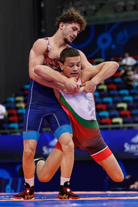 U17, U 17 Wrestling World Championships 60kg GR - Osman Ege Ozdemir (TUR) df. Vladislav Ivanov Ivanov (BUL) *** U17 Wrestling World Championships, 60 kg Greco-Roman: Osman Ege Ozdemir (TUR) defeated Vladislav Ivanov (BUL) Copyright: xKostadinxAndonovx UWW-U17-WC-BAKU-2026