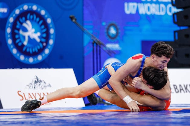 U17, U 17 Wrestling World Championships 71kg GR - Muhammet Resit Yuruk (TUR) df. Yehonatan Nemsadze (ISR) *** U17 Wrestling World Championships, 71 kg Greco-Roman: Muhammet Resit Yuruk (TUR) defeated Yehonatan Nemsadze (ISR) by fall Copyright: xKostadinxAndonovx UWW-U17-WC-BAKU-2026