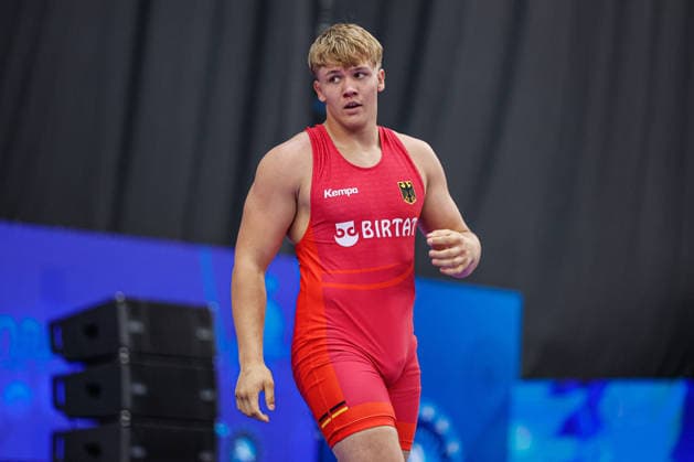 U17, U 17 Wrestling World Championships 92kg GR - Sascha Schwab (GER) *** U17 Wrestling World Championships, 92 kg, Greco-Roman: Sascha Schwab (GER) Copyright: xKostadinxAndonovx UWW-U17-WC-BAKU-2026