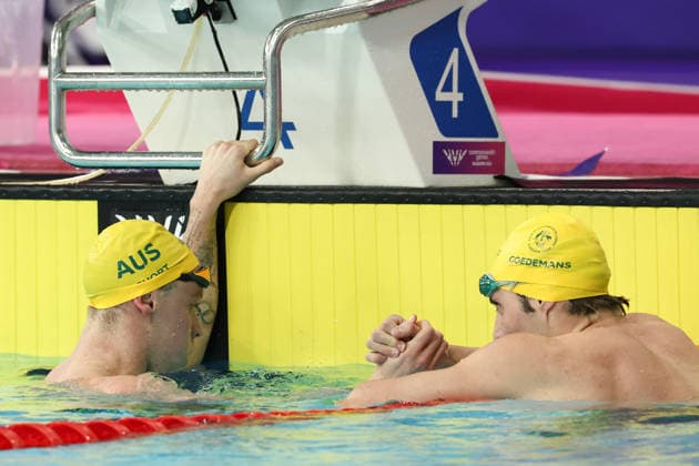 July 27, 2026, Glasgow, Scotland, Great Britain: Aussies SAM SHORT and BENJAMIN GOEDEMANS finish first and second in the Swimming Men s 800m Freestyle Final of the Commonwealth Games Glasgow 2026 at the Tollcross International Swimming Centre in Glasgow, Scotland. Glasgow Great Britain - ZUMAc179 20260727_zep_c179_428 Copyright: xMickaelxChavetx