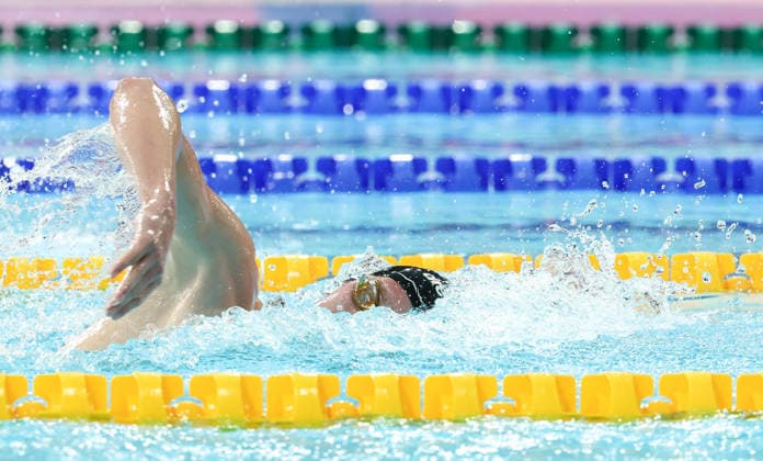 July 27, 2026, Glasgow, Scotland, Great Britain: DANIEL WIFFEN of Northern Ireland in the Swimming Men s 800m Freestyle Final of the Commonwealth Games Glasgow 2026 at the Tollcross International Swimming Centre in Glasgow, Scotland. Commowealth Games 2026: Swimming  - ZUMAc179 20260727_zep_c179_442 Copyright: xMickaelxChavetx