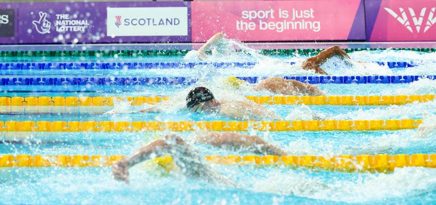 July 27, 2026, Glasgow, Scotland, Great Britain: Swimming Men s 800m Freestyle Final of the Commonwealth Games Glasgow 2026 at the Tollcross International Swimming Centre in Glasgow, Scotland. Commowealth Games 2026: Swimming  - ZUMAc179 20260727_zep_c179_449 Copyright: xMickaelxChavetx