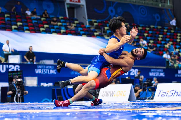 U17, U 17 Wrestling World Championships 60kg GR - Amirreza Saeid Tahmasbpourmarzouni (IRI) df. Hinata Hanamori (JPN) *** U17 Wrestling World Championships, 60 kg Greco-Roman: Amirreza Saeid Tahmasbpourmarzouni (IRI) defeated Hinata Hanamori (JPN)