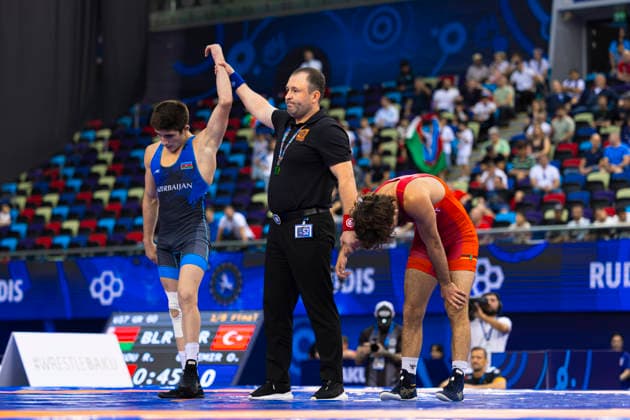 U17, U 17 Wrestling World Championships 60kg GR - Elmir Charkazov (AZE) df. Christiano Liebzeit (GER) *** U17 Wrestling World Championships, 60 kg Greco-Roman: Elmir Charkazov (AZE) def. Christiano Liebzeit (GER)